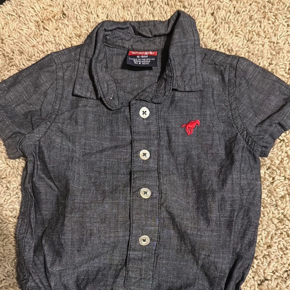 Kids Gray Button-Up Shirt